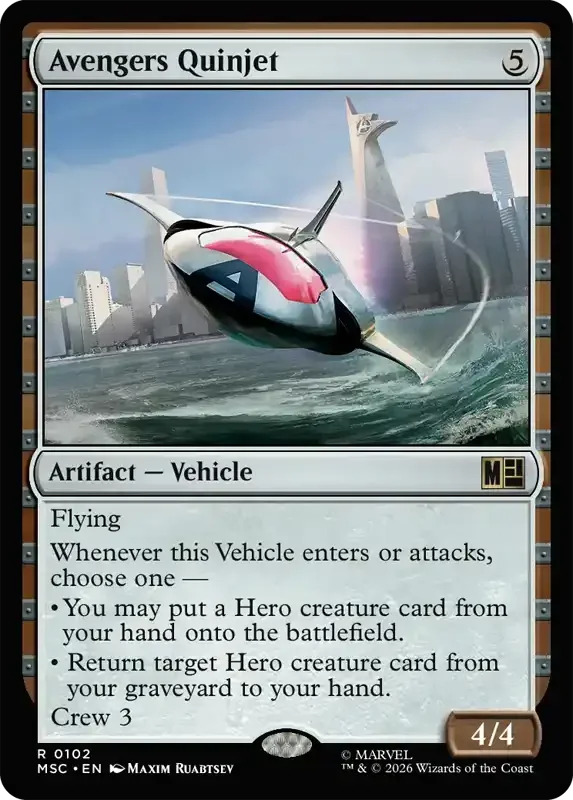 Marvel Super Heroes Set List - Avengers Quinjet