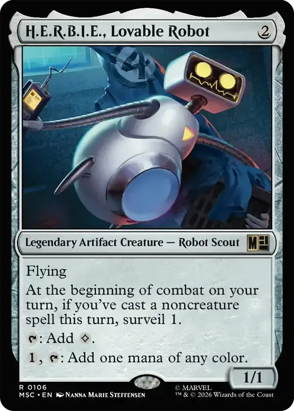 Marvel Super Heroes Set List - H.E.R.B.I.E., Lovable Robot