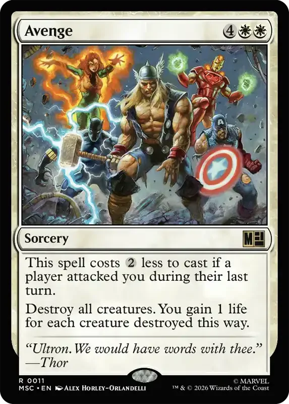 Marvel Super Heroes Set List - Avenge