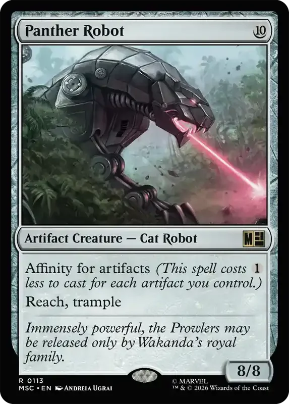 Marvel Super Heroes Set List - Panther Robot