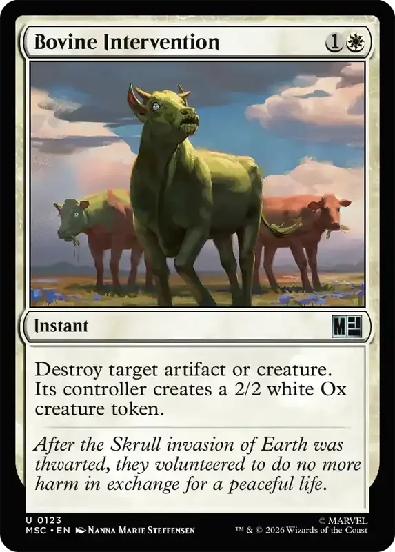 Marvel Super Heroes Set List - Bovine Intervention