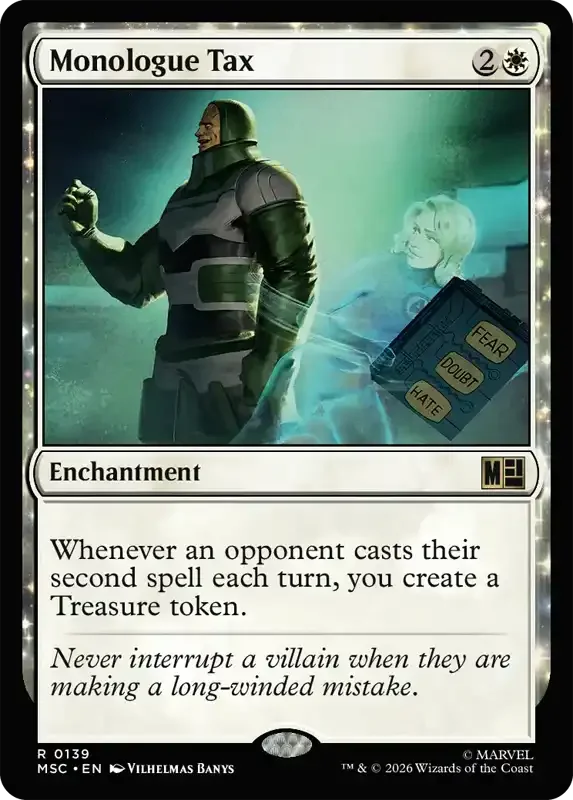 Marvel Super Heroes Set List - Monologue Tax