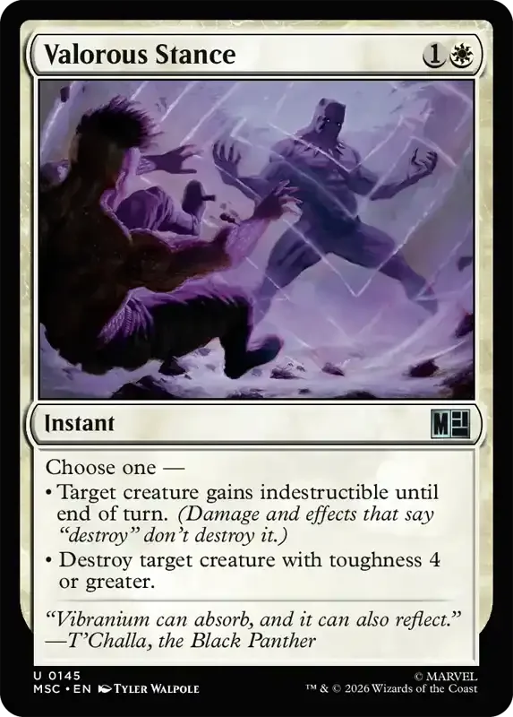 Marvel Super Heroes Set List - Valorous Stance