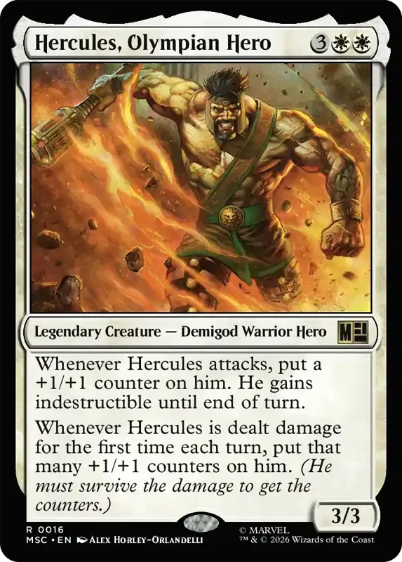 Marvel Super Heroes Set List - Hercules, Olympian Hero