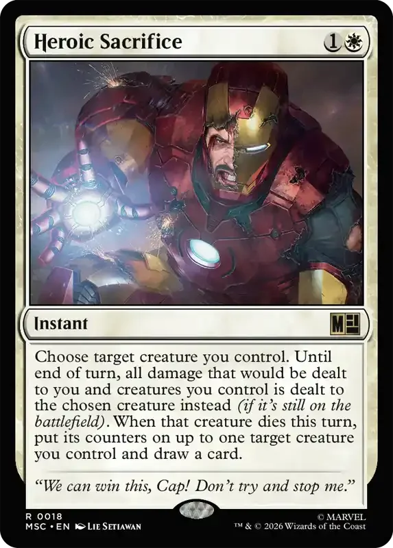 Marvel Super Heroes Set List - Heroic Sacrifice