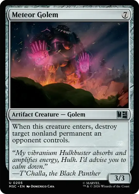 Marvel Super Heroes Set List - Meteor Golem