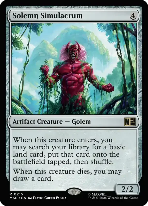 Marvel Super Heroes Set List - Solemn Simulacrum