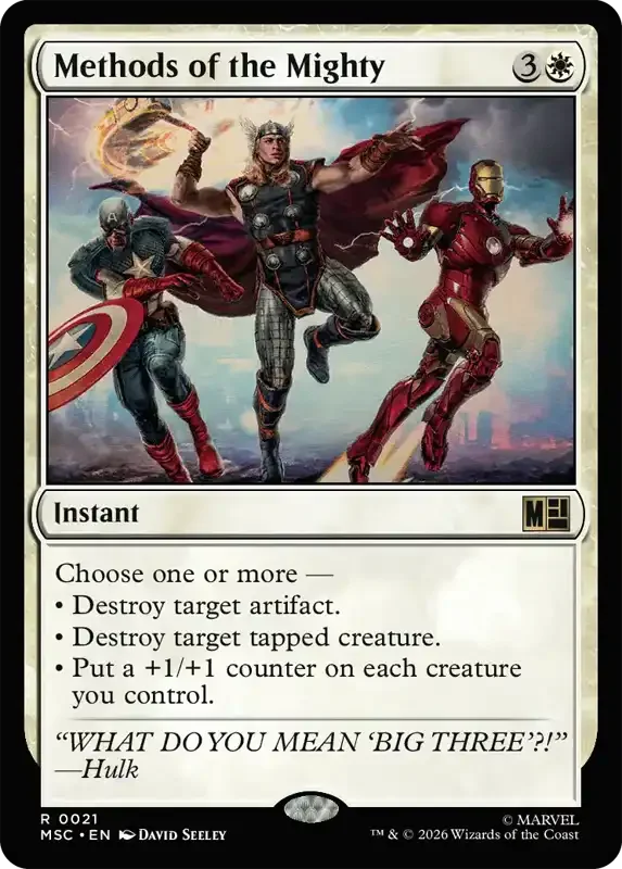 Marvel Super Heroes Set List - Methods of the Mighty