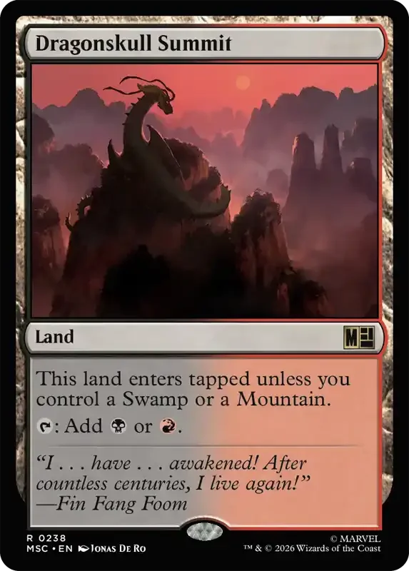 Marvel Super Heroes Set List - Dragonskull Summit
