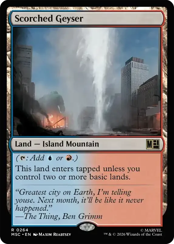 Marvel Super Heroes Set List - Scorched Geyser