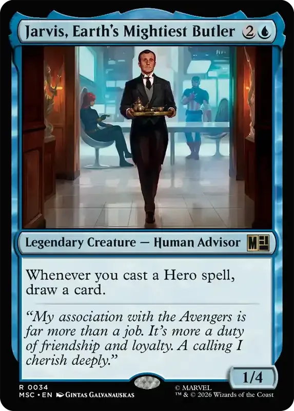 Marvel Super Heroes Set List - Jarvis, Earth's Mightiest Butler