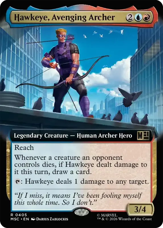 Marvel Super Heroes Set List - Hawkeye, Avenging Archer (2. Version)