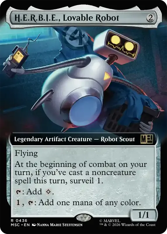 Marvel Super Heroes Set List - H.E.R.B.I.E., Lovable Robot (2. Version)