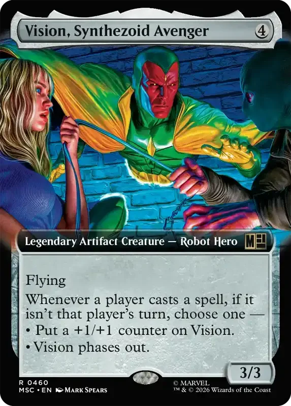 Marvel Super Heroes Set List - Vision, Synthezoid Avenger (2. Version)