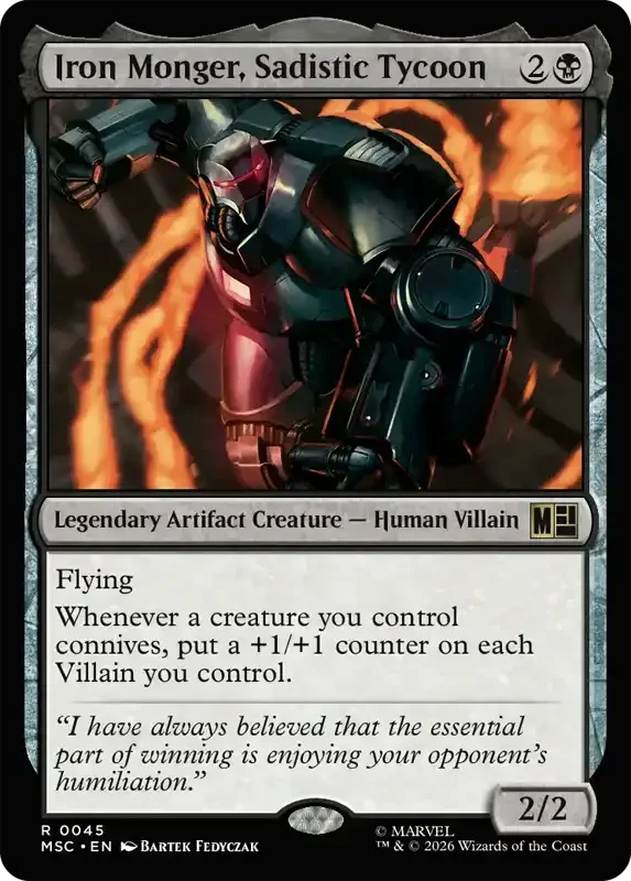 Marvel Super Heroes Set List - Iron Monger, Sadistic Tycoon