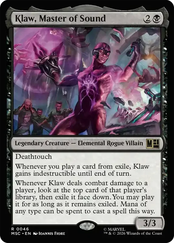 Marvel Super Heroes Set List - Klaw, Master of Sound