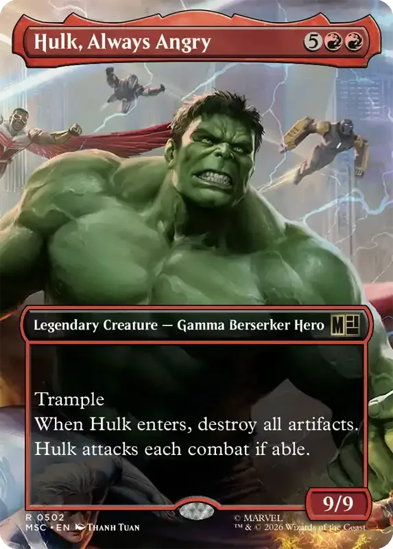 Marvel Super Heroes Set List - Hulk, Always Angry