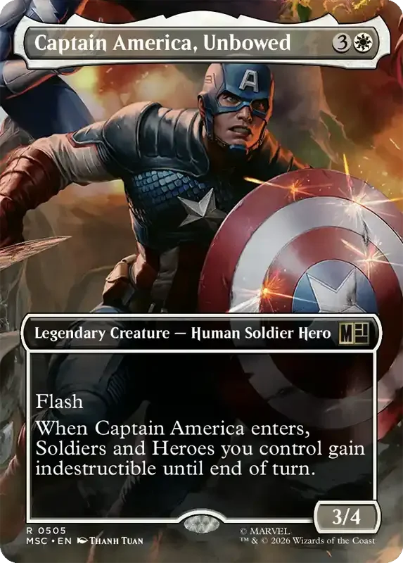 Marvel Super Heroes Set List - Captain America, Unbowed