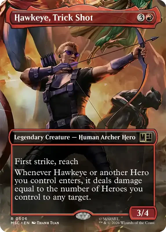 Marvel Super Heroes Set List - Hawkeye, Trick Shot