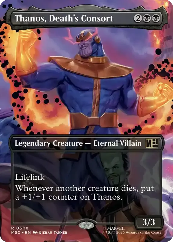 Marvel Super Heroes Set List - Thanos, Death's Consort