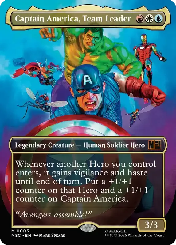 Marvel Super Heroes Set List - Captain America, Team Leader
