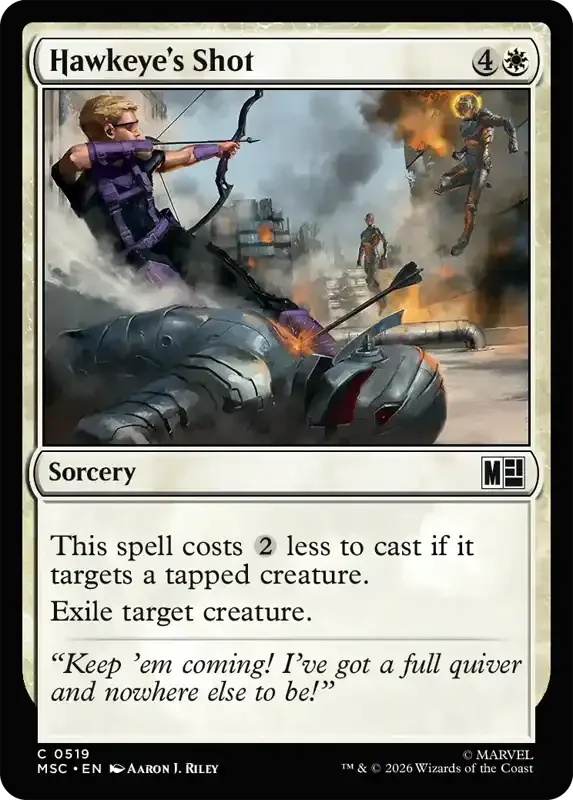 Marvel Super Heroes Set List - Hawkeye's Shot