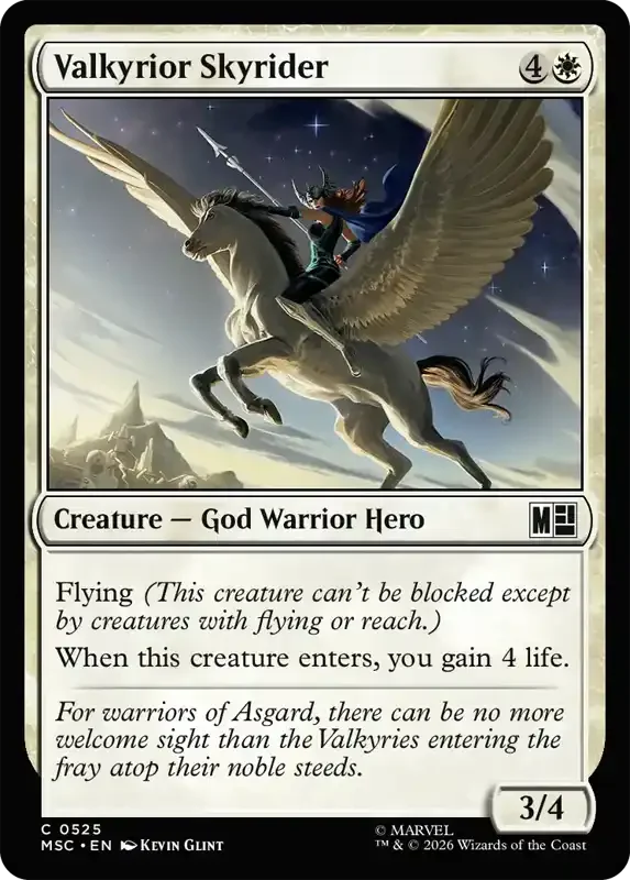 Marvel Super Heroes Set List - Valkyrior Skyrider