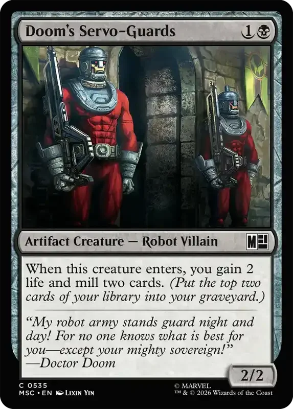 Marvel Super Heroes Set List - Doom's Servo-Guards