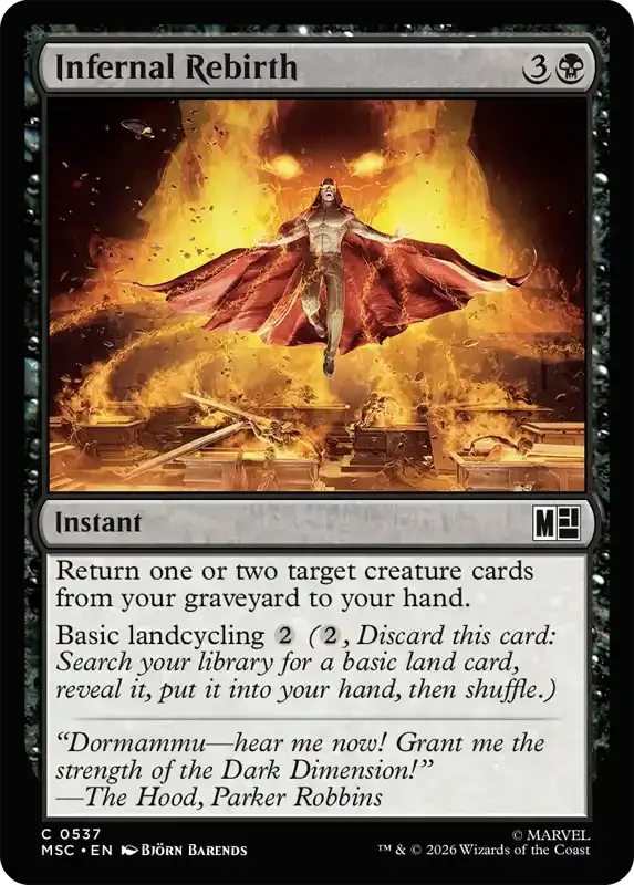 Marvel Super Heroes Set List - Infernal Rebirth