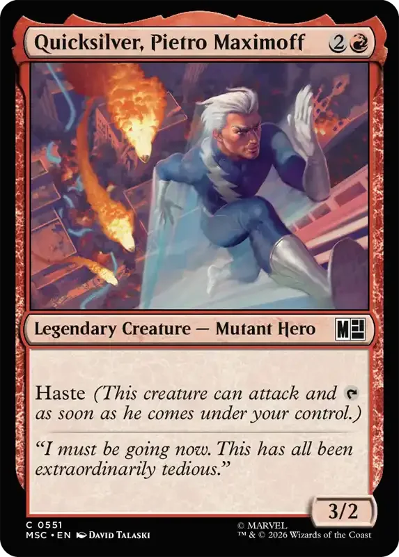 Marvel Super Heroes Set List - Quicksilver, Pietro Maximoff