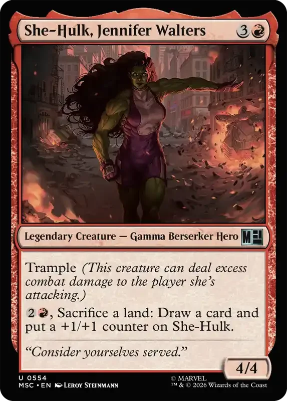 Marvel Super Heroes Set List - She-Hulk, Jennifer Walters