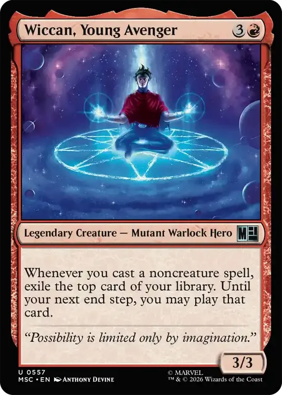 Marvel Super Heroes Set List - Wiccan, Young Avenger