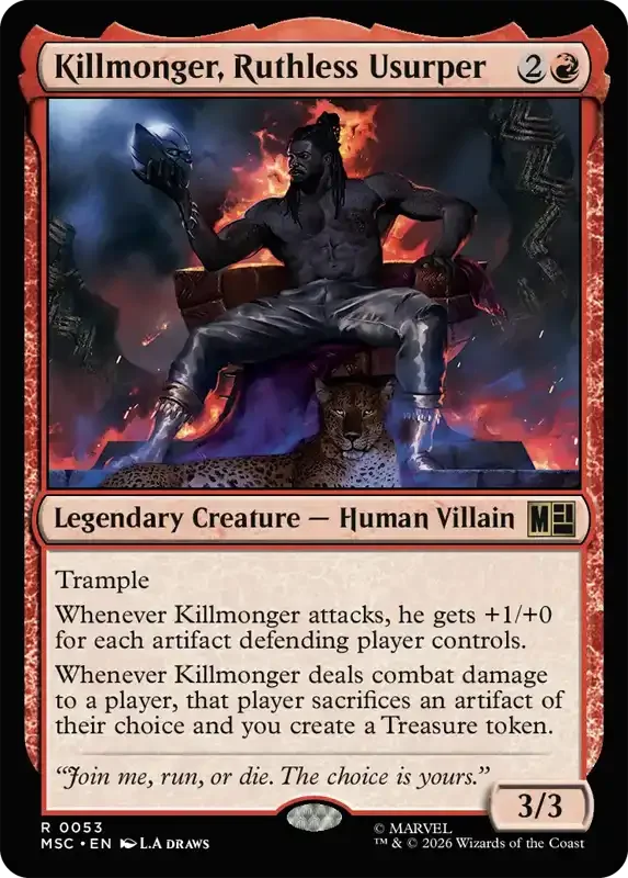 Marvel Super Heroes Set List - Killmonger, Ruthless Usurper