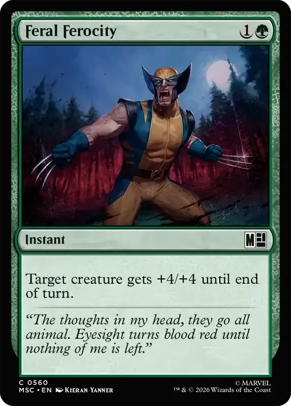 Marvel Super Heroes Set List - Feral Ferocity
