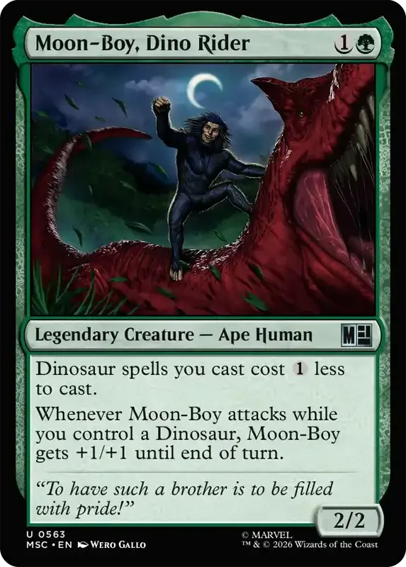 Marvel Super Heroes Set List - Moon-Boy, Dino Rider