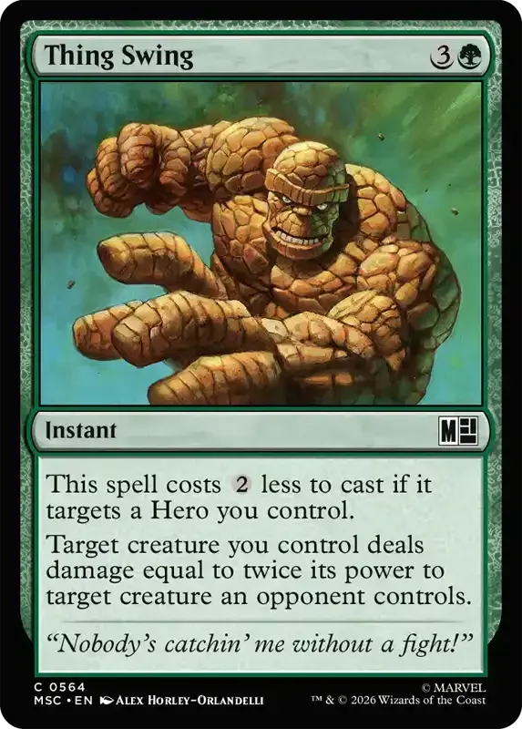 Marvel Super Heroes Set List - Thing Swing