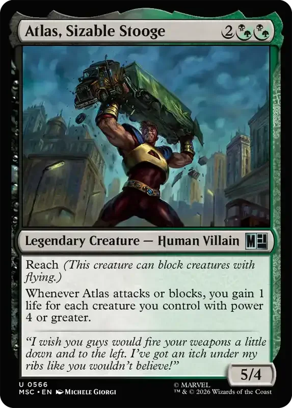 Marvel Super Heroes Set List - Atlas, Sizable Stooge