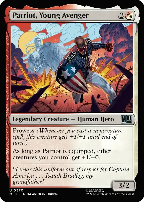 Marvel Super Heroes Set List - Patriot, Young Avenger