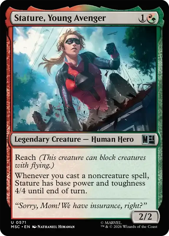 Marvel Super Heroes Set List - Stature, Young Avenger