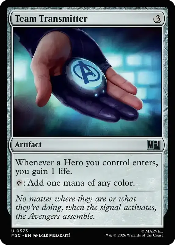 Marvel Super Heroes Set List - Team Transmitter