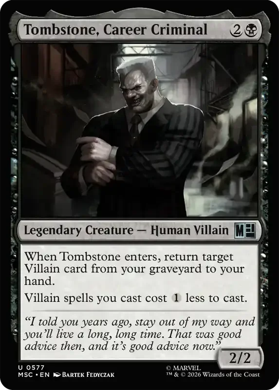 Marvel Super Heroes Set List - Tombstone, Career Criminal (2. Version)