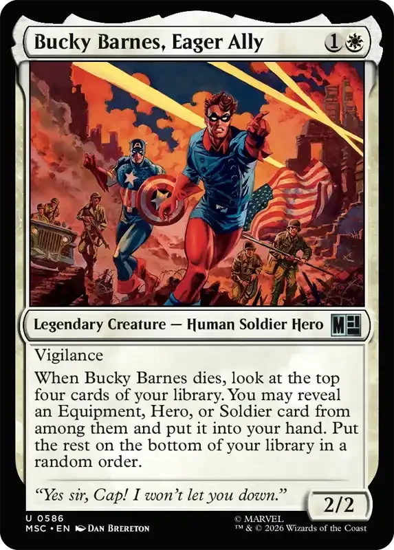 Marvel Super Heroes Set List - Bucky Barnes, Eager Ally