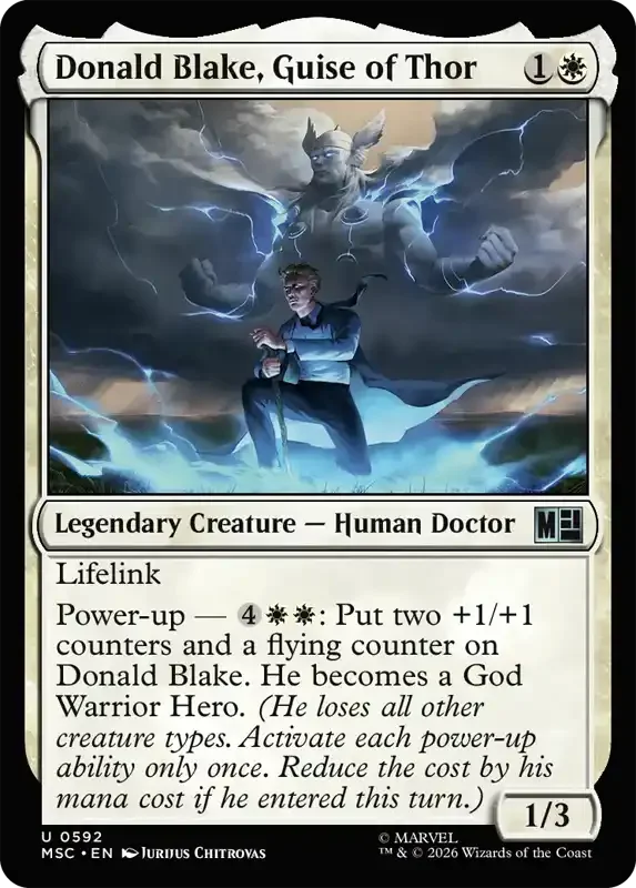 Marvel Super Heroes Set List - Donald Blake, Guise of Thor