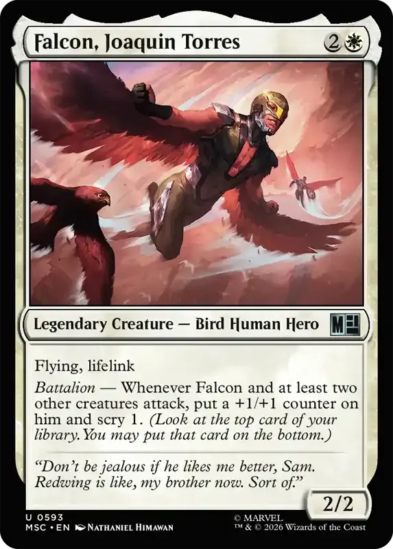 Marvel Super Heroes Set List - Falcon, Joaquin Torres