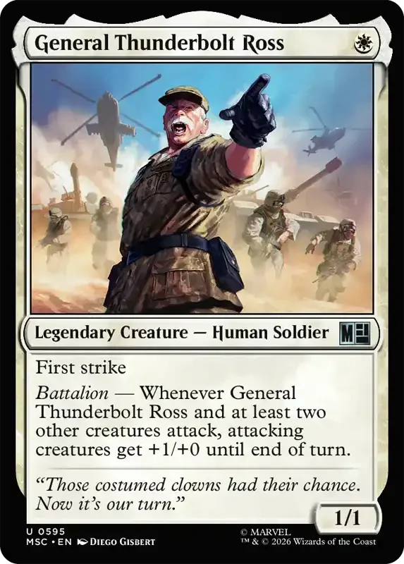 Marvel Super Heroes Set List - General Thunderbolt Ross