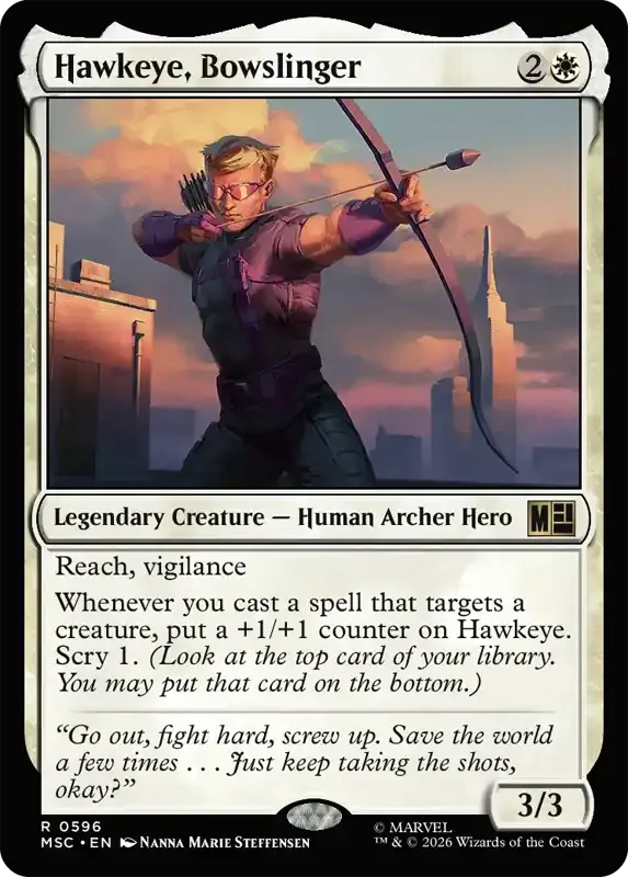 Marvel Super Heroes Set List - Hawkeye, Bowslinger