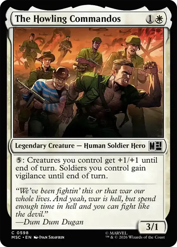 Marvel Super Heroes Set List - The Howling Commandos