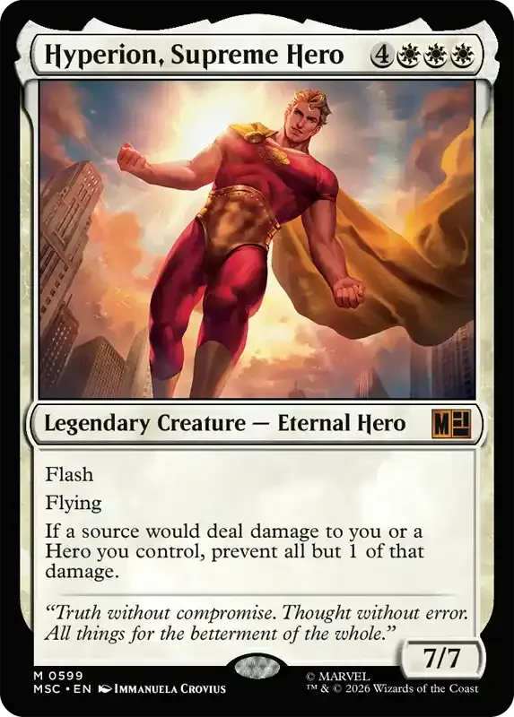 Marvel Super Heroes Set List - Hyperion, Supreme Hero