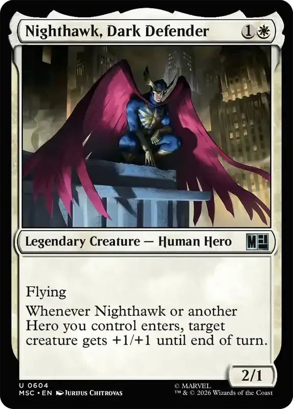 Marvel Super Heroes Set List - Nighthawk, Dark Defender