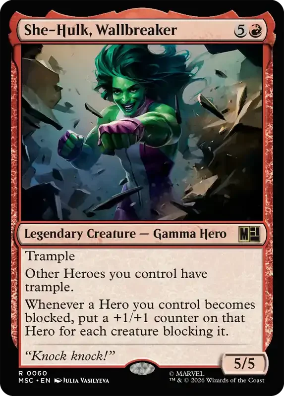 Marvel Super Heroes Set List - She-Hulk, Wallbreaker